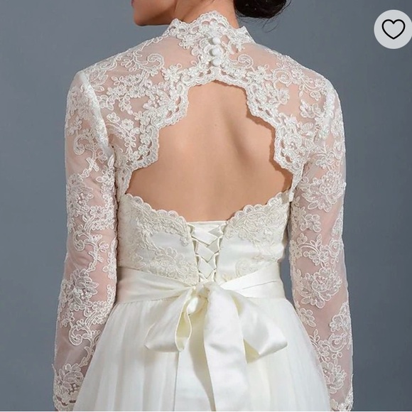 Elegant Bridal Dress Topper or Wrap Lace Sleeves - Picture 1 of 6